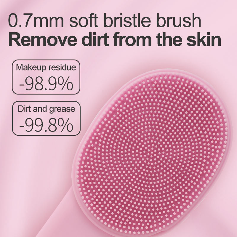 Silicone Electric Facial Cleansing Brush-Heating Pore Cleaner Waterproof Face Cleaning