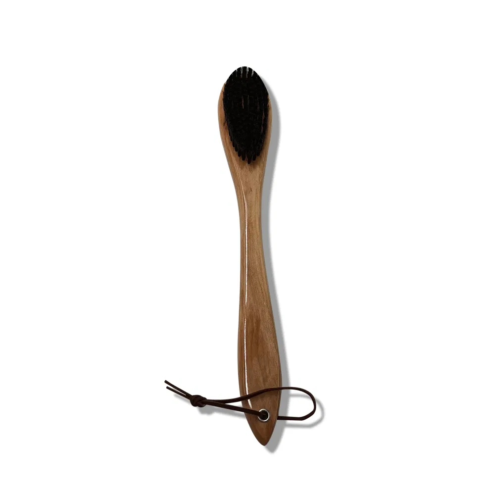 Natural Wooden Long Handle Facial Cleansing Brush - Eco-Friendly &amp; Gentle