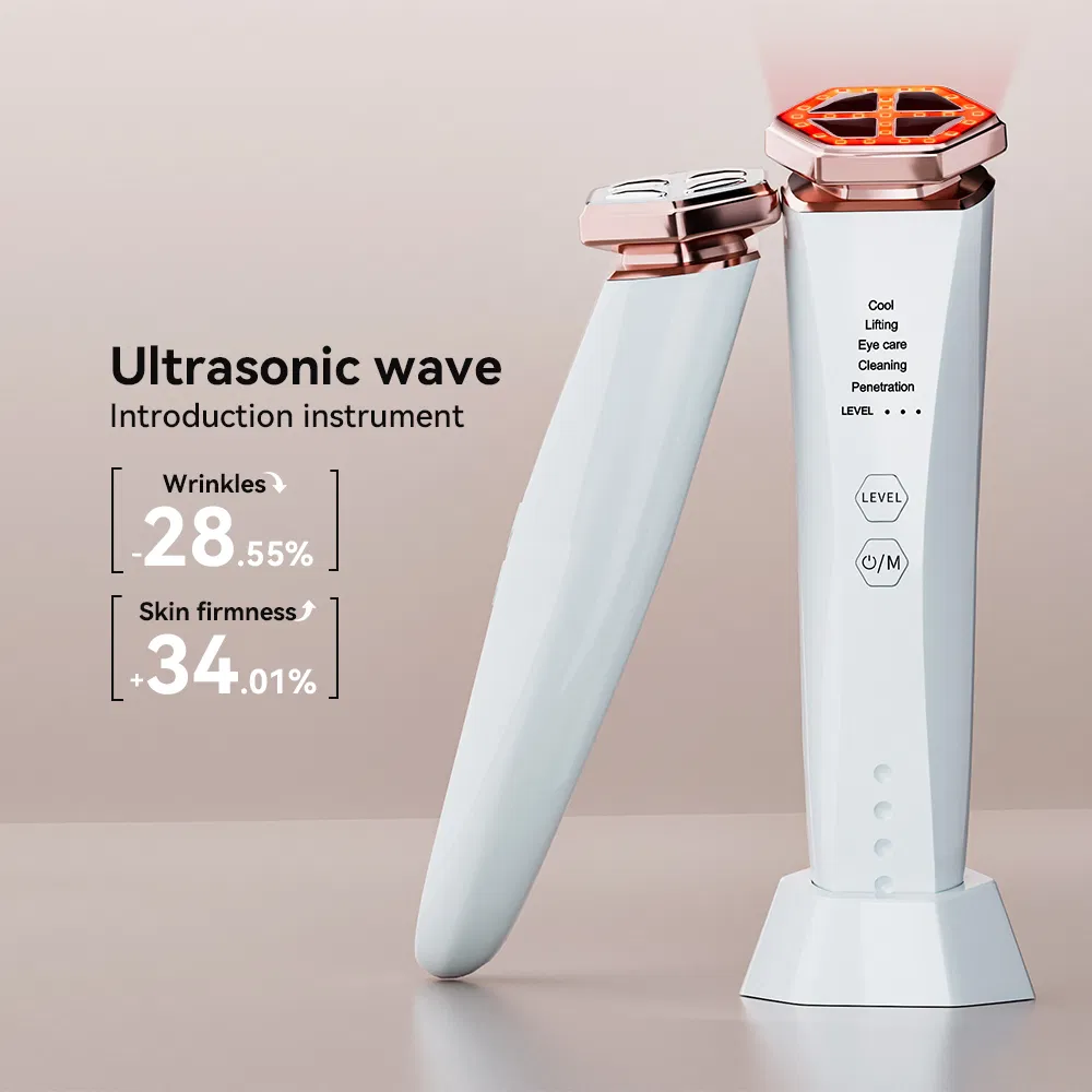 Multifunction Mini Beauty Device RF EMS Microcurrent Red Light Therapy Anti-Aging Skin Care Tightening Rejuvenation Facial Massager Equipment