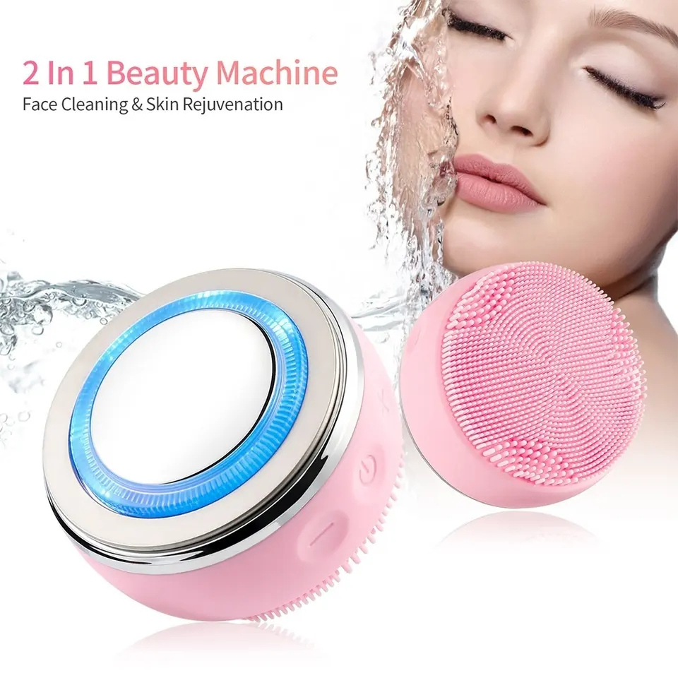 Smart Silicone Anti-Aging Massage Brush Waterproof Facial Cleaning Skin Rejuvenation Cleansing Device