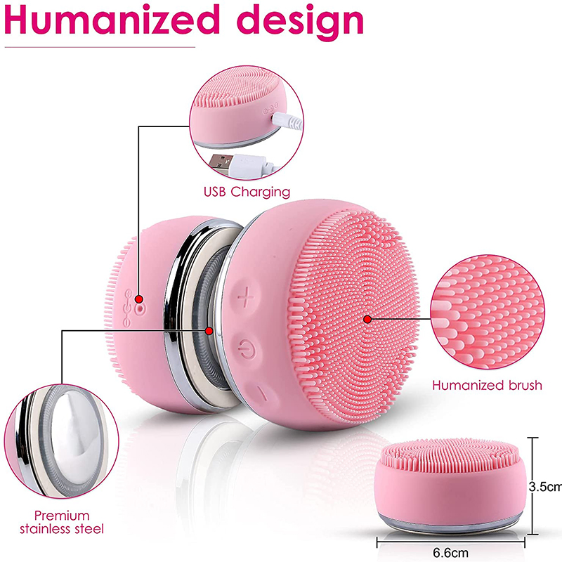 Smart Silicone Anti-Aging Massage Brush Waterproof Facial Cleaning Skin Rejuvenation Cleansing Device