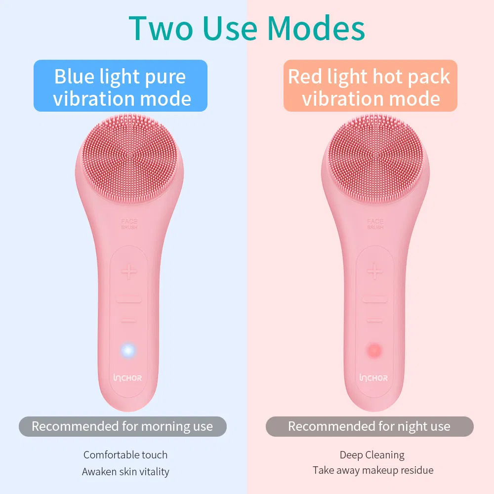 Portable Rechargeable Waterproof Electric Face Cleansing Brush for Deep Cleaning Beauty Wireless Sonic Facial Cleansing Brush