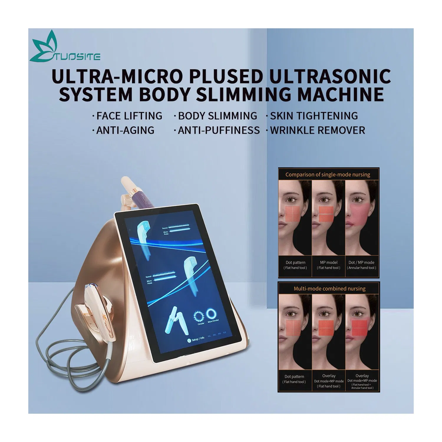 12D Anti-Aging Bowket Wrinkle Remover Device Facial Lifting slimming Beauty Instrument for Skin &amp; Neck Salon &amp; SPA Usage Us Plug