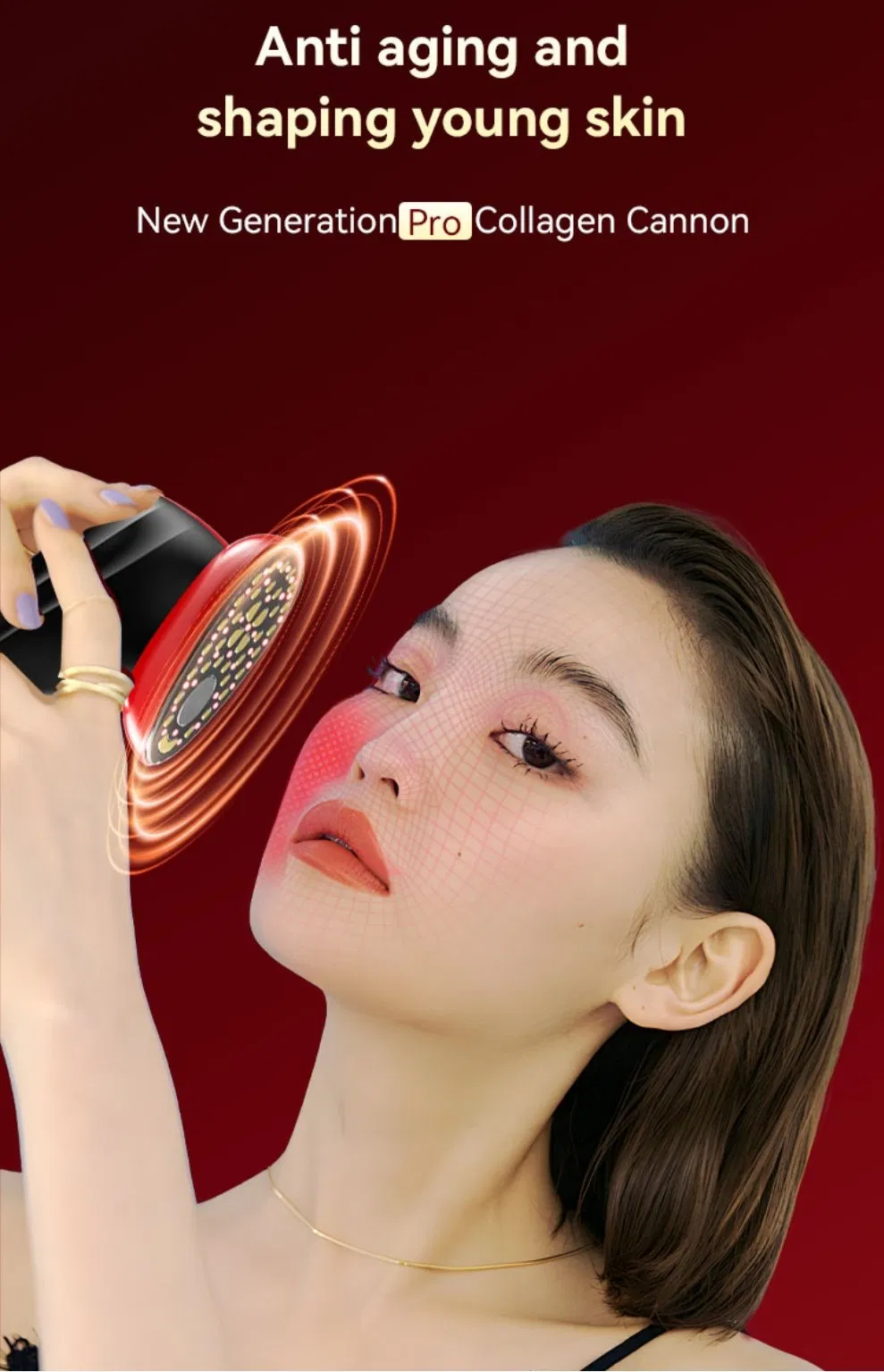 40K Ultrasonic RF Face Lifting Duan Frequency 5D Microcurrent Skin Tightening LED Photon Device