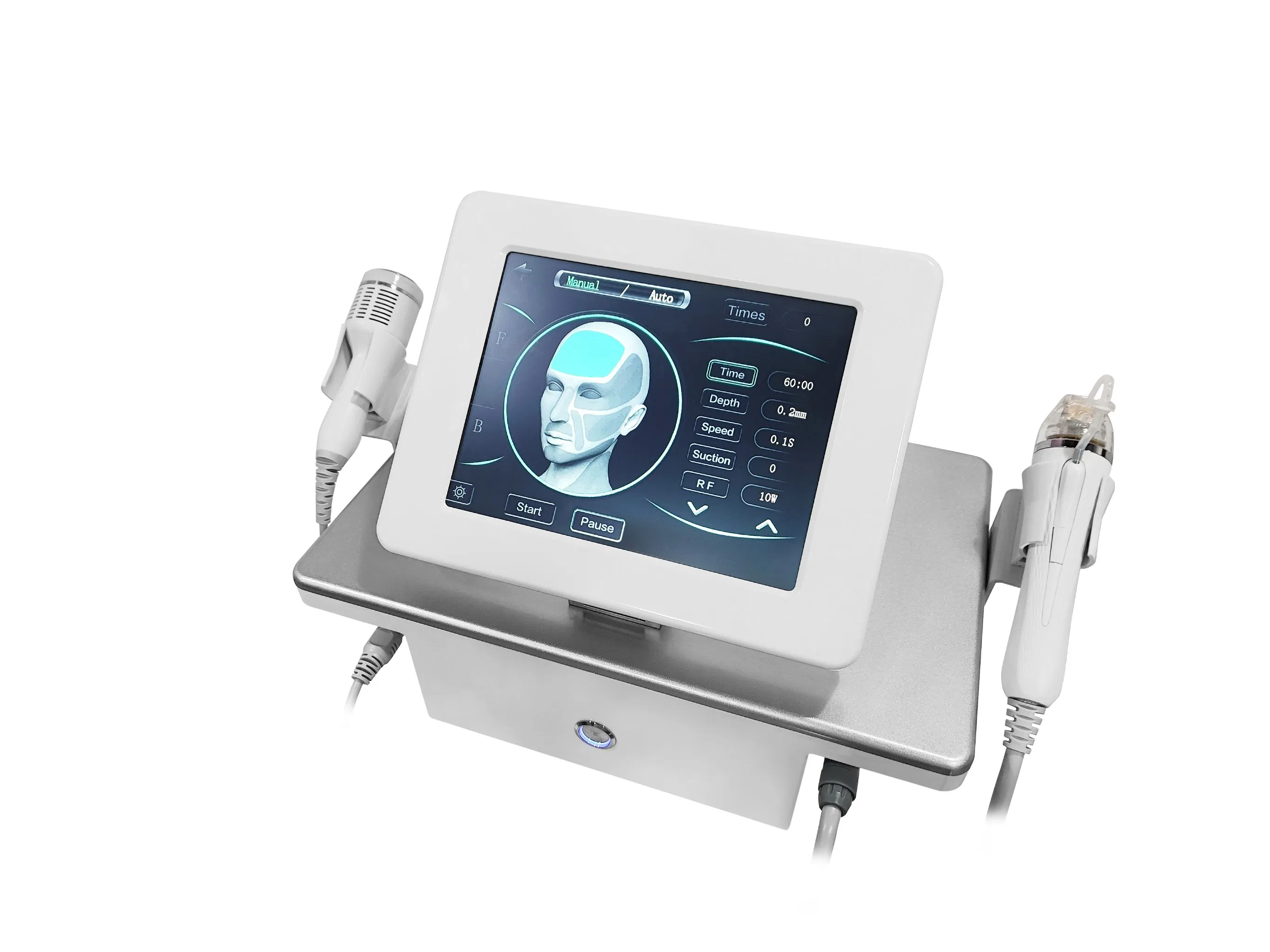 Portable 10p 25p 64p Nano Tip Gold RF Skin Tightening Machine 2 in 1 with Cold Hammer Home Use Beauty Equipment