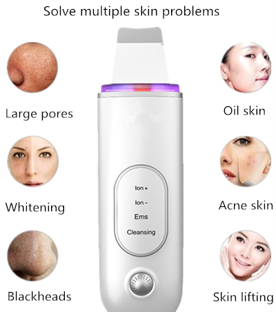 Small Portable Handheld Microcurrent Ultrasonic Facial Skin Cleanser Personal Skin Scrubber