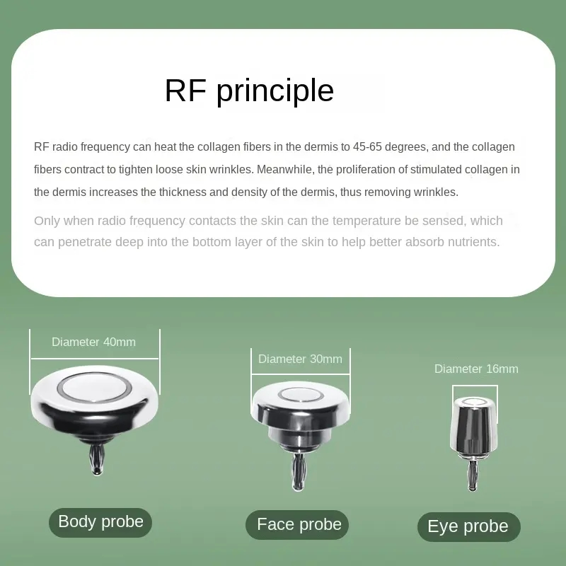 Beauty Device 3 in 1 448kHz RF Massage Wrinkle Remover Skin Tightening Skin Care Device with LED Light Therapy