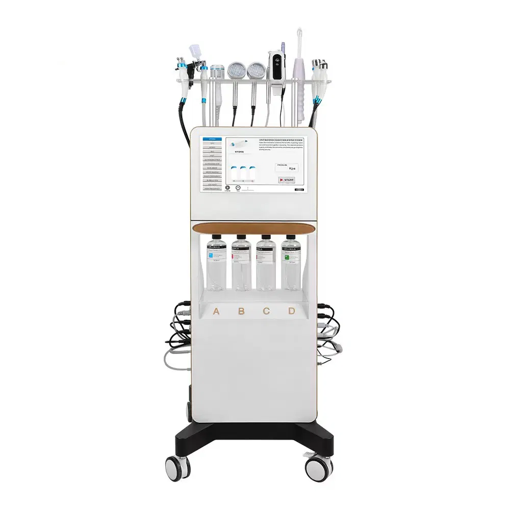 14 in 1 Multifunction Oxygen Hydra Dermabrasion Skin Care Tighten Oxygen Therapy Hydro Face Machine