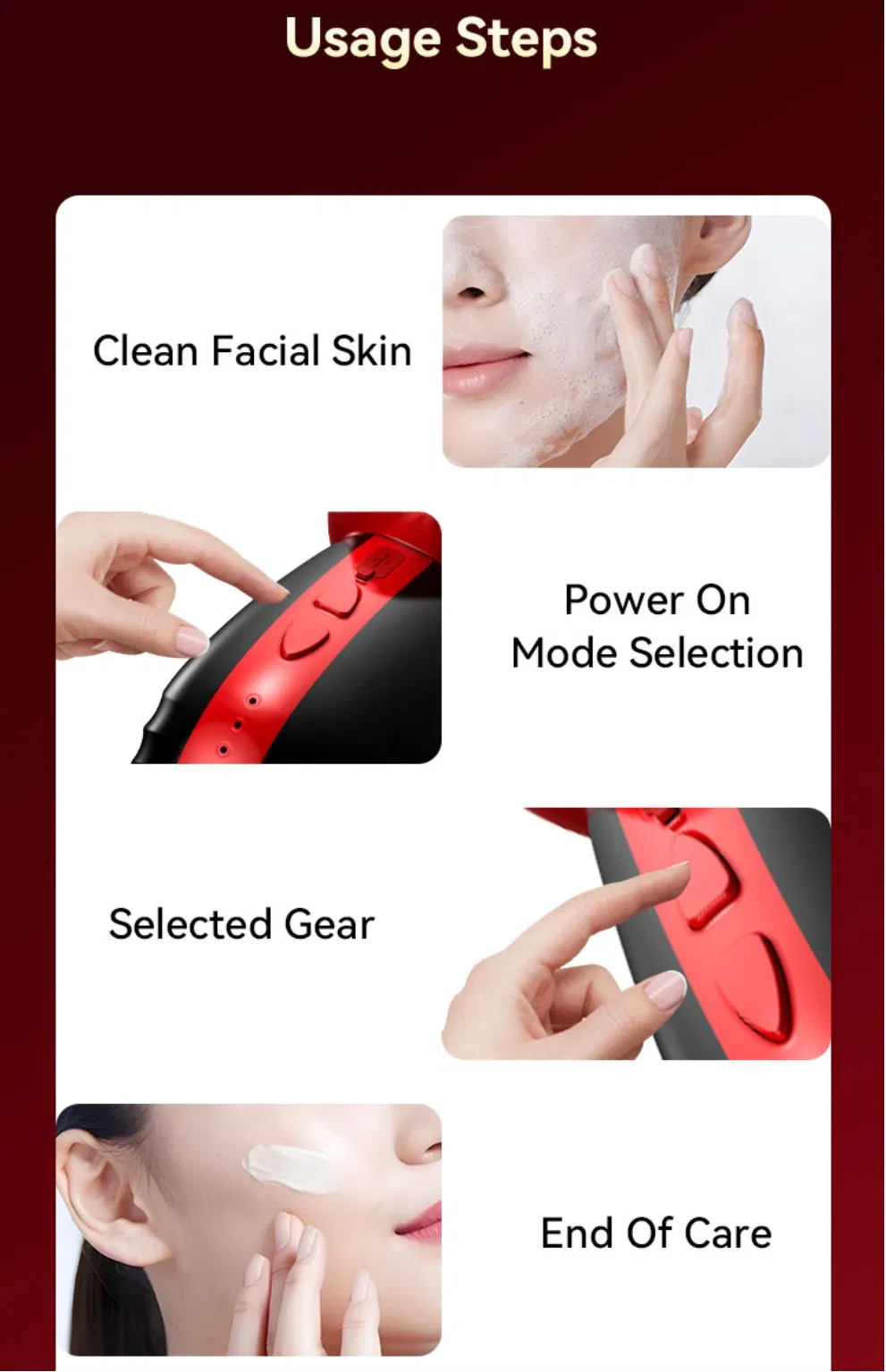 40K Ultrasonic RF Face Lifting Duan Frequency 5D Microcurrent Skin Tightening LED Photon Device