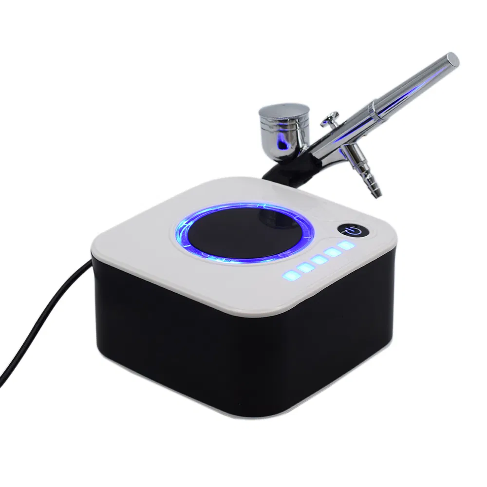 Dual Action Airbrush with Compressor Kit Air Brush Paint Spray Gun Skin Rejuvenation Water Oxygen Facial Machine for Art Tattoo
