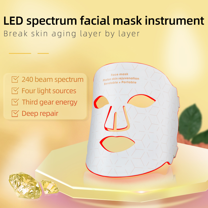 850nm Laser Red Light Facial Mask Anti Aging Promote Collagen Production Device Skin Care Whitening Beauty Mask