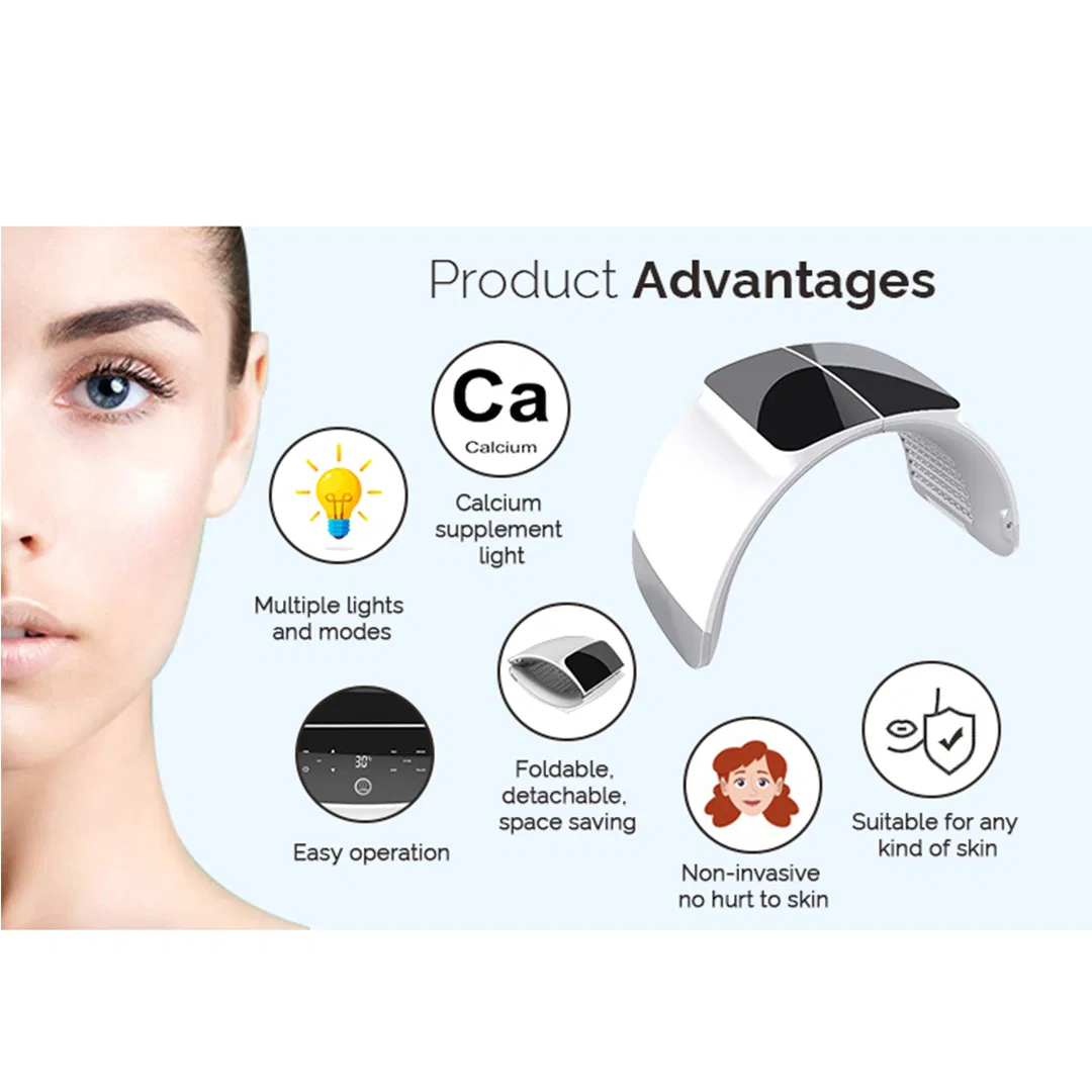 7 Color Beauty Wrinkle Remover Device Face Light Therapy PDT LED Facial Mask Machine