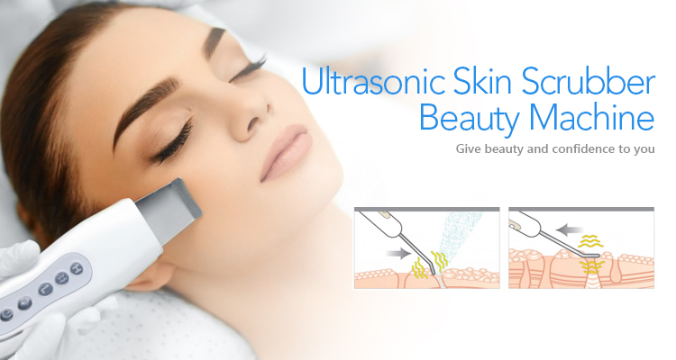 Portable Face Cleaner Rechargeable Ultrasonic Skin Scrubber