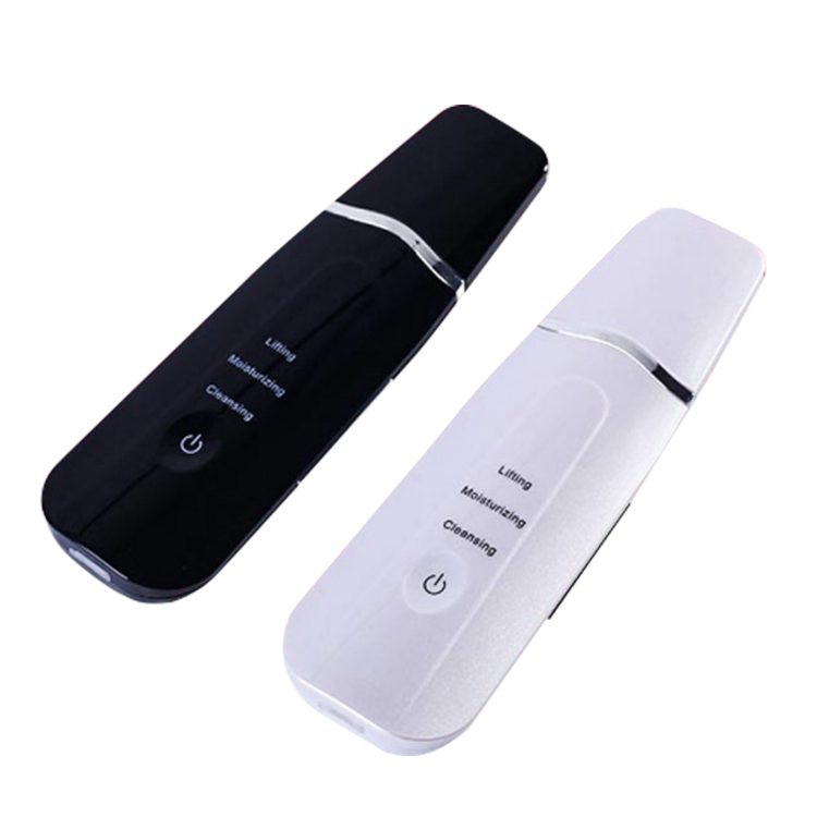 Cosmetics Skin Scrubber Deep Cleansing Ultrasonic Facial Scrubber Spatula Face Cleaner with 4 Modes for Blackhead Removal Pores Cleanse