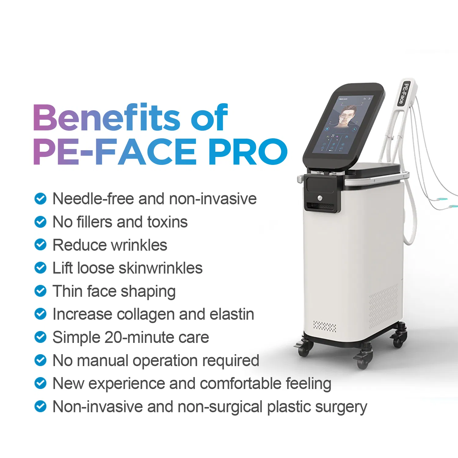 PE Face Slimming RF Lifting Wrinkle Remover Patches Device