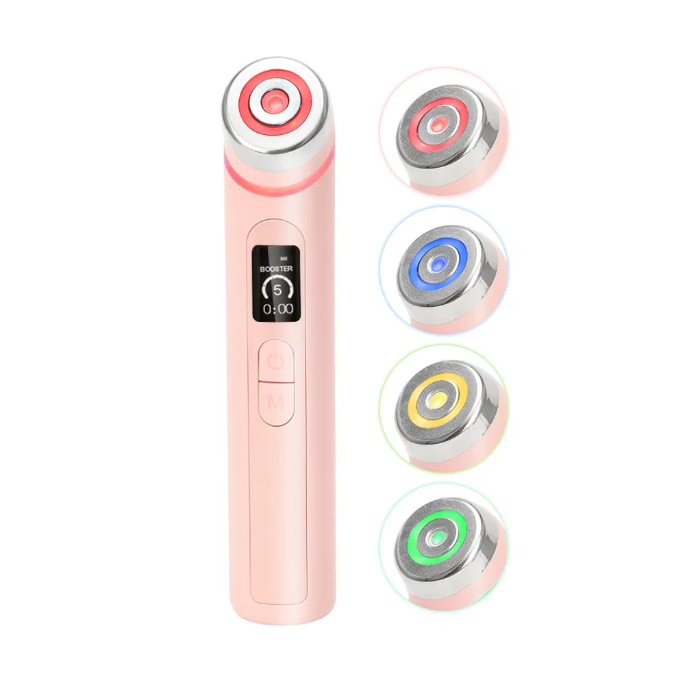 Portable LED Light Therapy Electroporation Face&amp; Neck Lifting Massager Facial Beauty Device