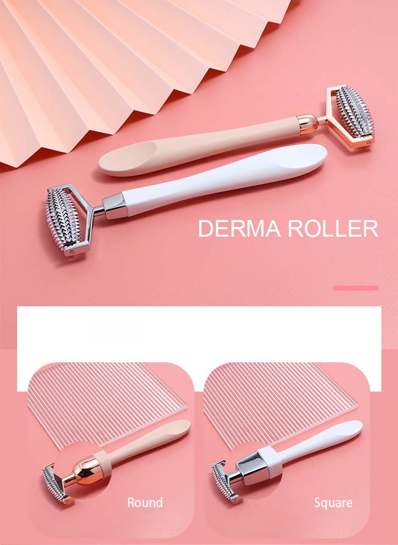Neck Jawline Sculpting Tool Skin Care Wand Skin Lifting Firming Metal ABS Acupuncture Facial Roller