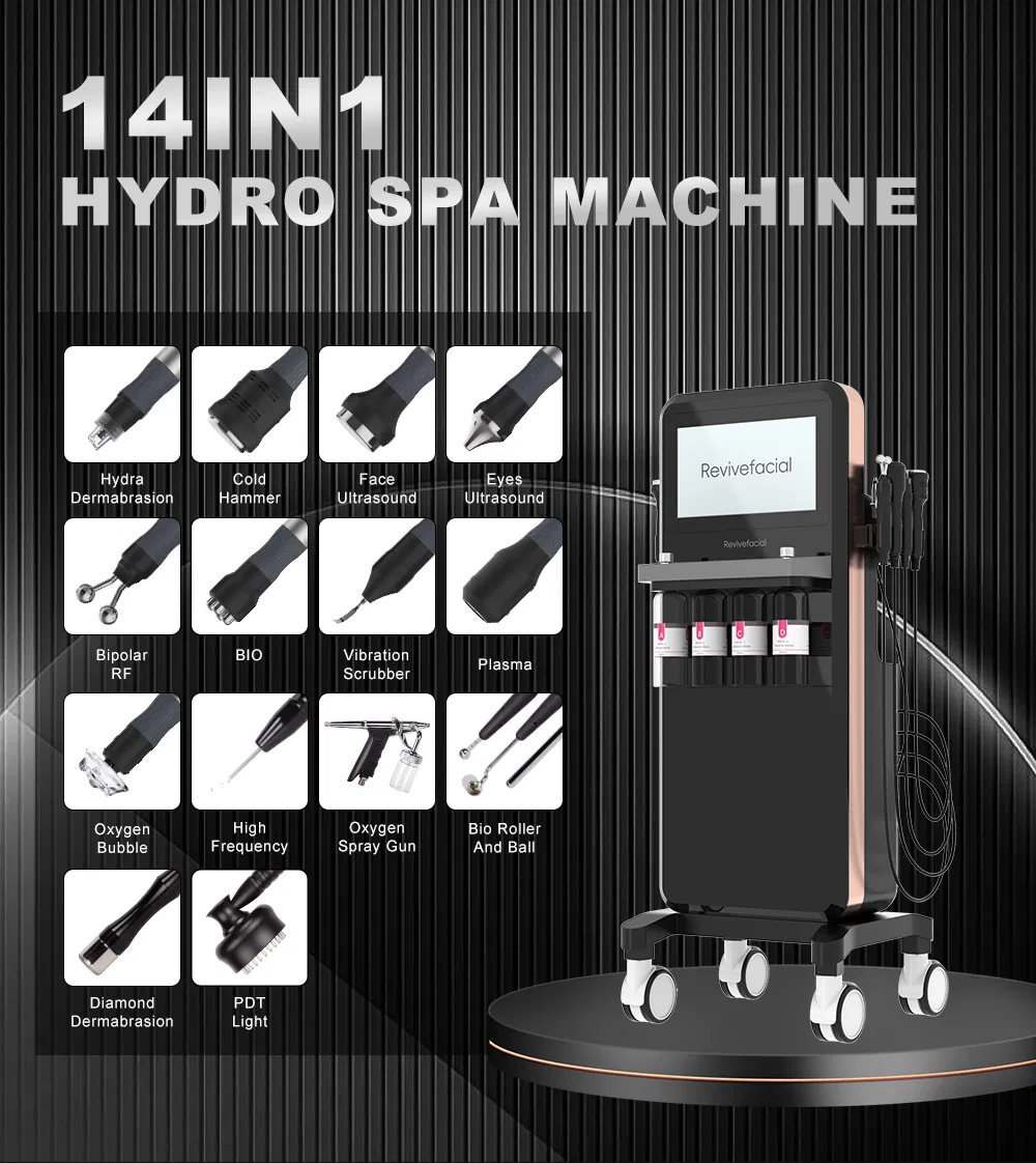 Ofan 14 in 1 Hydra Multifunction Facial Oxygen Deep Skin Clean Machine Skin Care Hydra Dermabrasion Machine