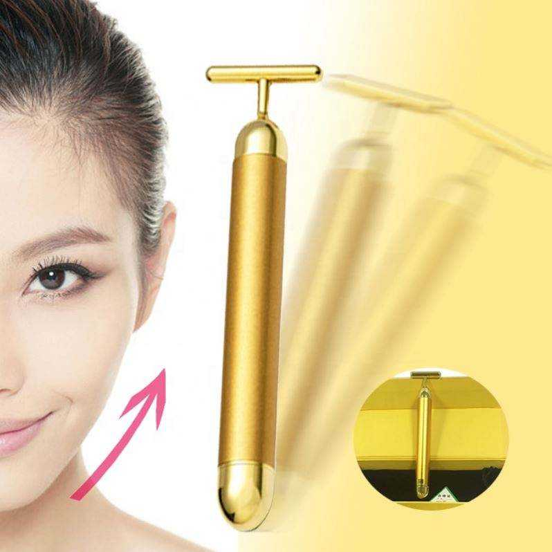 24K Golden Energy Beauty Bar Rejuvinating Face Skin Care Massager