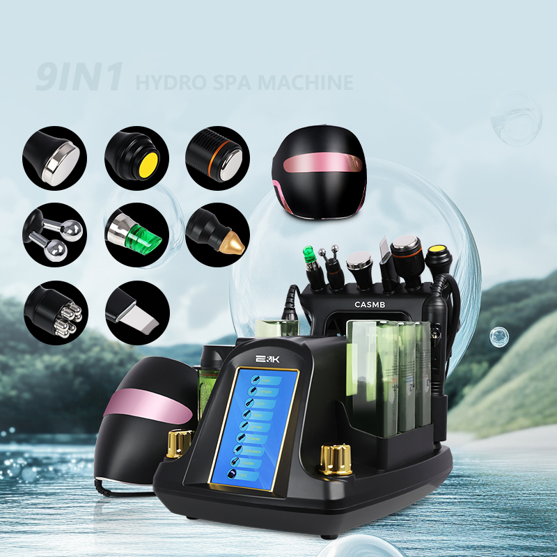 9 in 1 Black Gold Facial Skin Care Machine Professional Multifunctional Beauty Device for Anti-Aging &amp; Rejuvenation