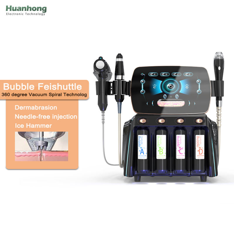 Advanced Bubble Feishuttle Facial Device with Seyo Hydra Glow &amp; Ice Hammer - 3-in-1 Skin Care System for All Skin Types