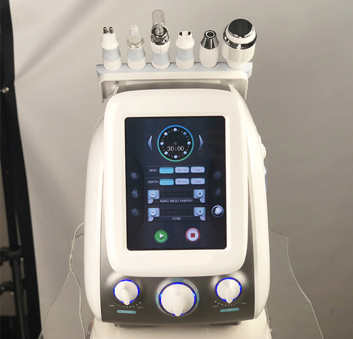 Multifunction 6 in 1 RF Bipolar Oxygen Hydra Water Dermabrasion Facial Machine for Skin Care