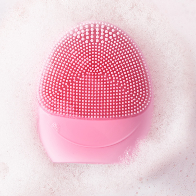 Wholesale Portable Soft Silicone Deep Cleansing Electric Rechargeable Waterproof Face Wash Facial Cleanser Cleansing Brush