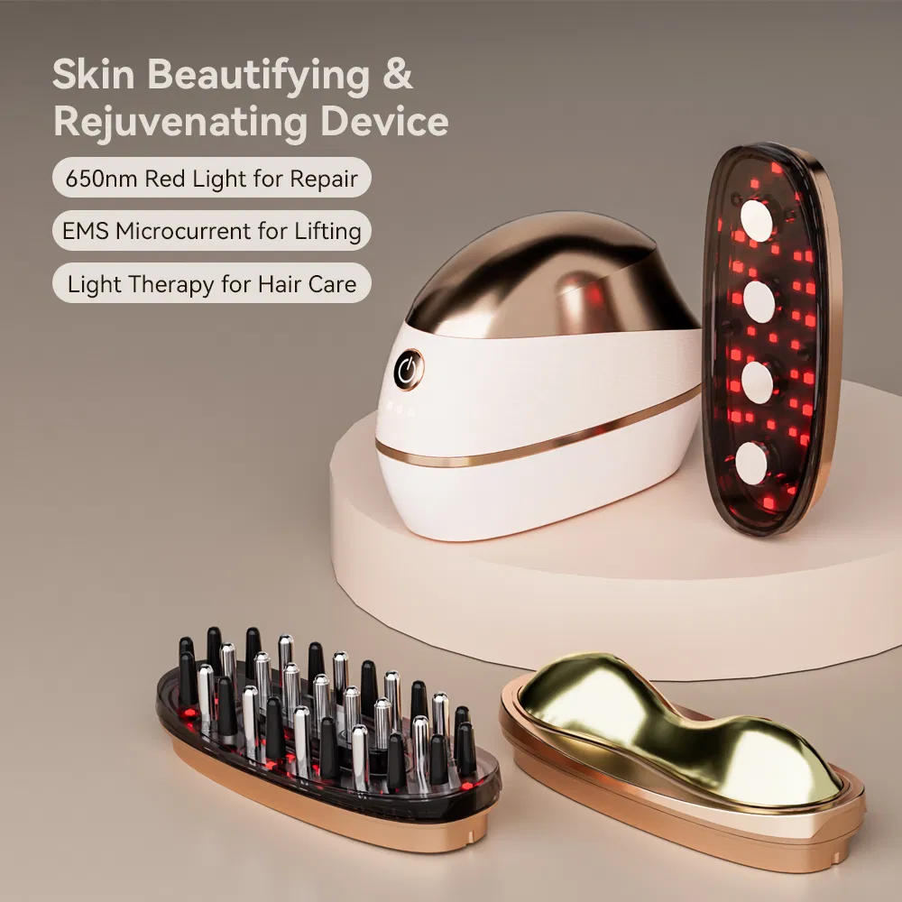 EMS Red Light Therapy Facial Tool for Home Skin Rejuvenation
