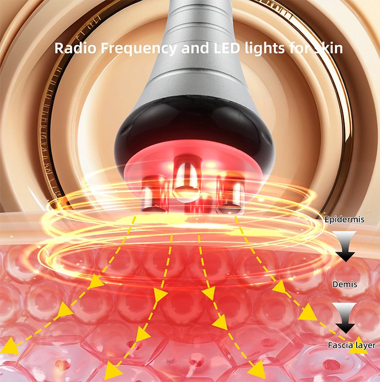 6in1 Desktop 40K Cavitation Machine High Frequency Slimming Skin Tightening Body Cavitation Machine Other Home Beauty Equipment