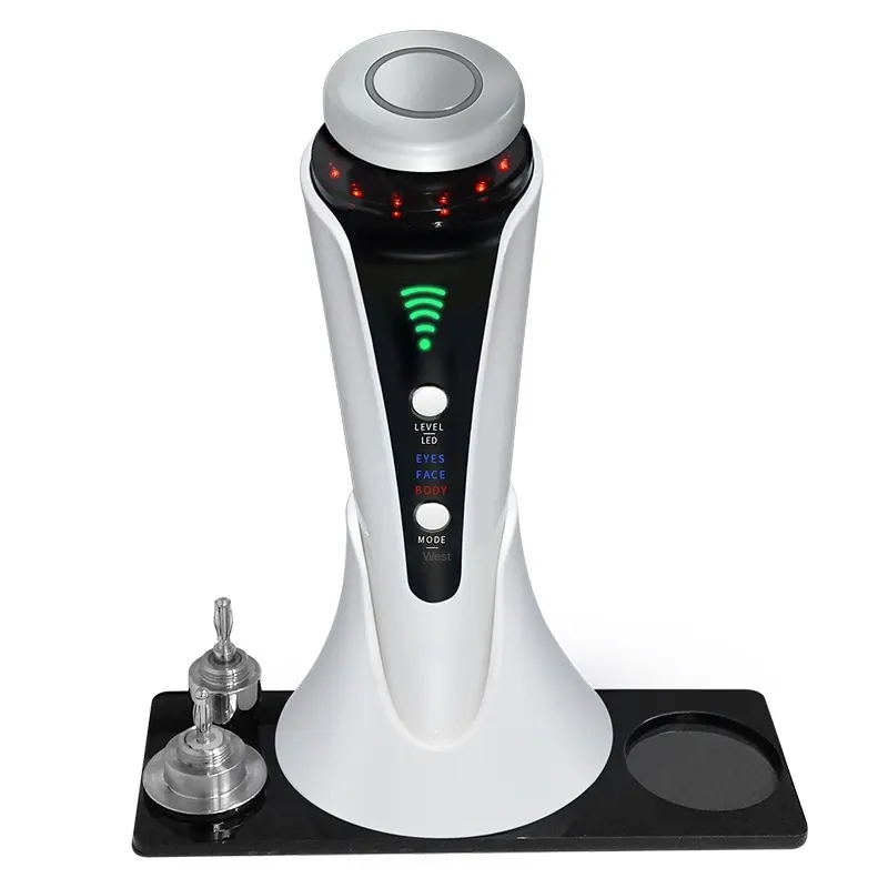 Beauty Device 3 in 1 448kHz RF Massage Wrinkle Remover Skin Tightening Skin Care Device with LED Light Therapy