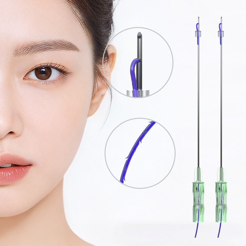 Absorbable 21g 100mm 6D Cog Pdo L Blunt Cannula Thread Face Lifting