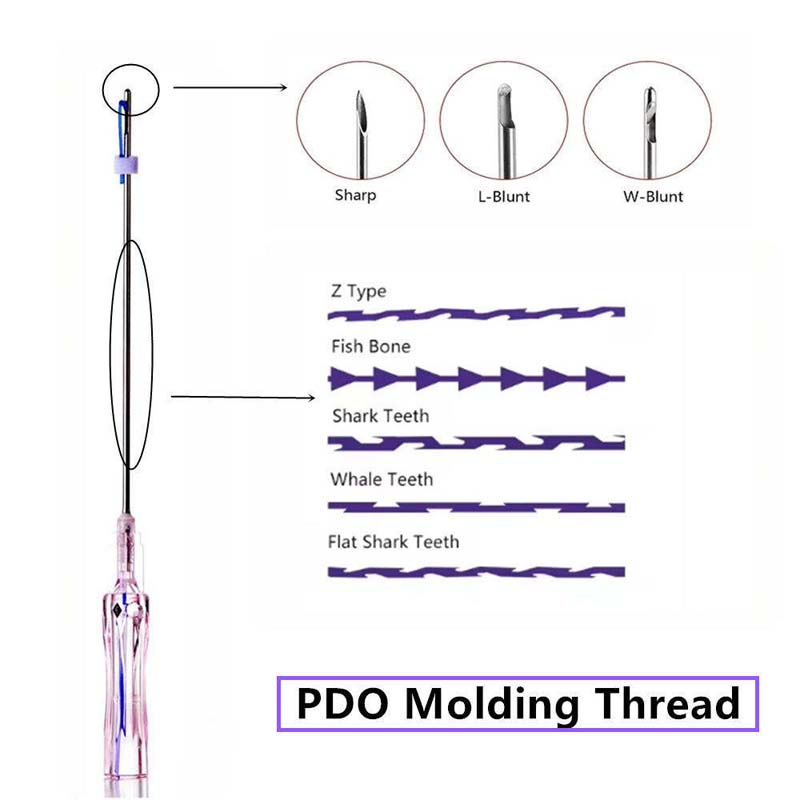 Wholesale CE Marked Whale Shark Teeth Molding Cog Thread Pdo for Cheek Lifting