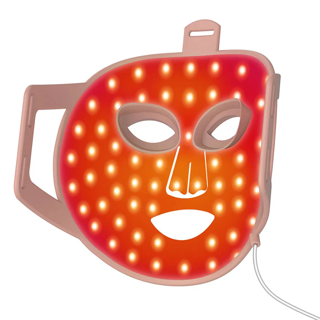 Household Rejuvenation Red Light Therapy Silicone Device 8 Colors LED Infrared LED Facial Device