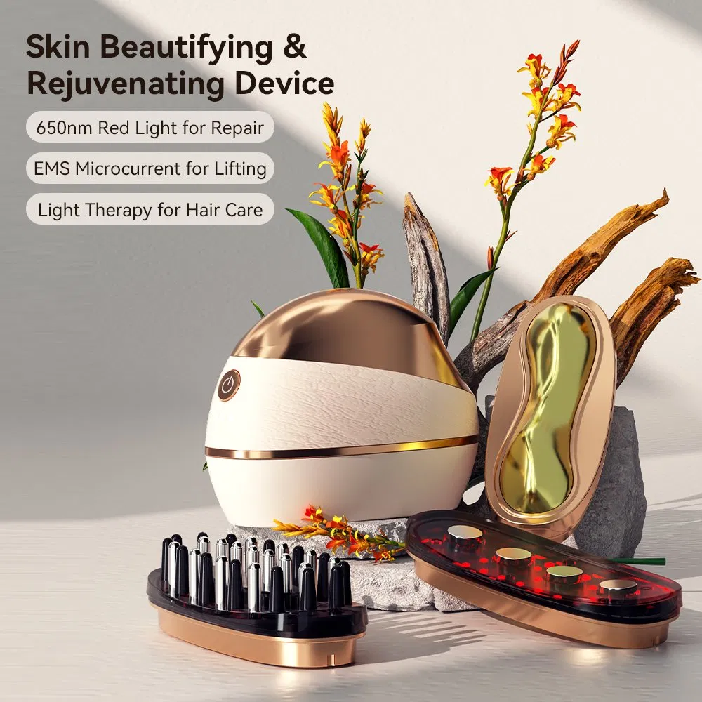 EMS Red Light Therapy Facial Tool for Home Skin Rejuvenation