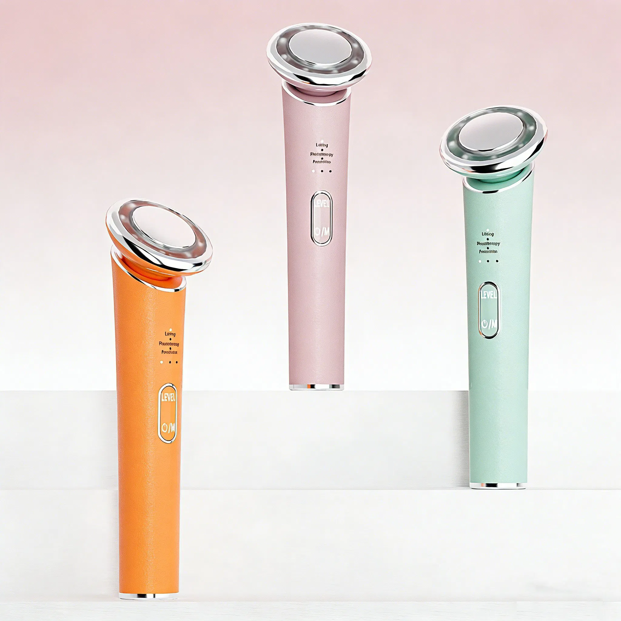 Multifunction Mini Electric Beauty Device Facial Massager EMS Microcurrent LED Red Blue Light Heated Therapy Face Lifting Machine Anti-Aging Skin Care Equipment