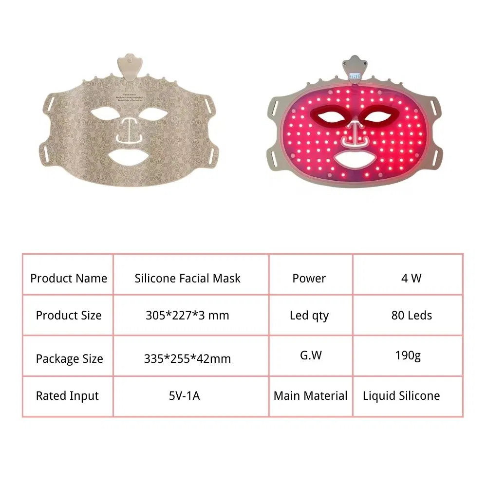 Wireless LED Beauty Device 7 Colors Mask for Beauty PDT Photo Therapy Anti Aging Acne Treatment Skin Rejuvenation Red Light Therapy Facial Mask