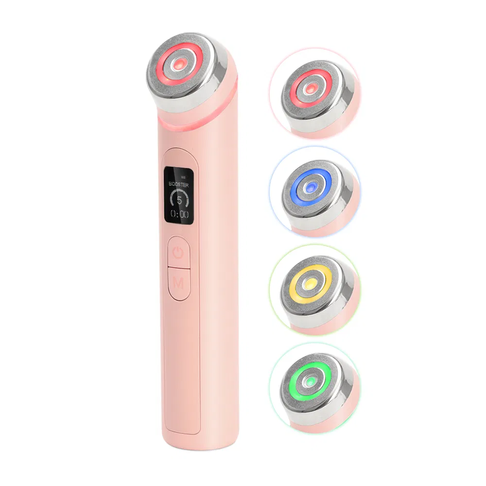 Portable LED Light Therapy Electroporation Face&amp; Neck Lifting Massager Facial Beauty Device