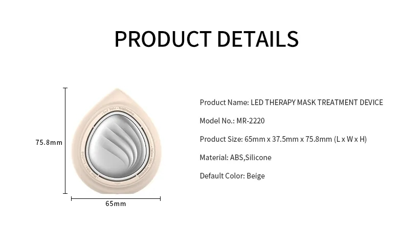 Mini LED Light Heating Vibration Therapy Anti Wrinkle Aging Face Beauty Massager Facial Mask Massage Treatment Device