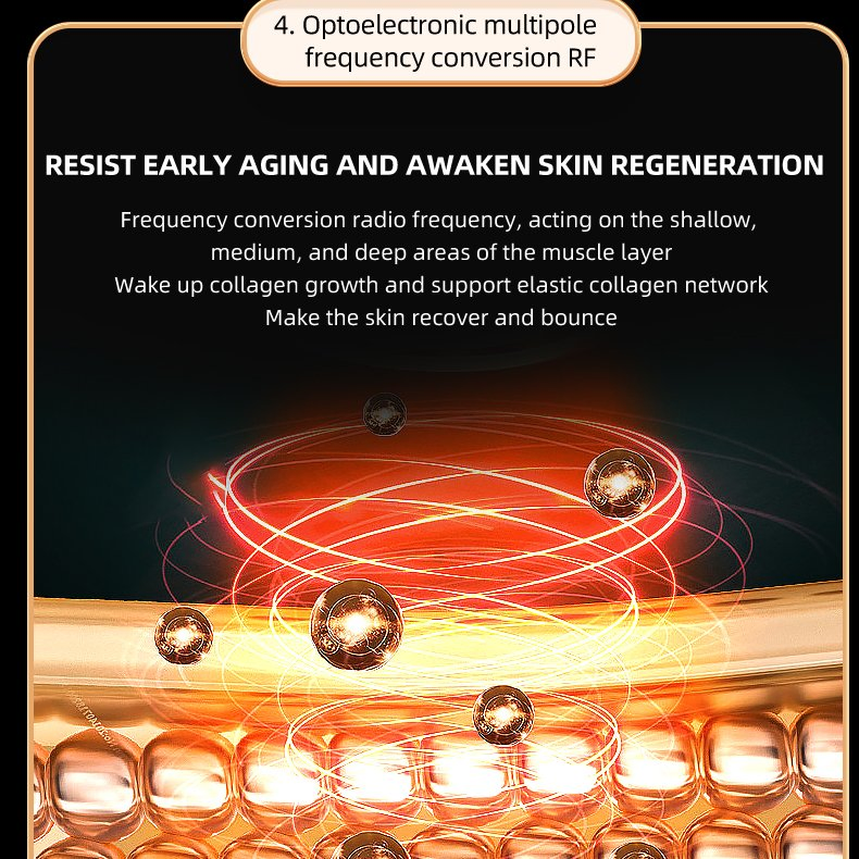 Multifunction Beauty Instrument Deep Cleansing High Frequency Vibration Electric EMS Lift Device