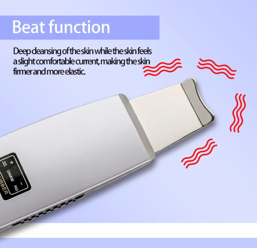 Ion Facial Blackhead Acne Remover Pore Cleaner Face Deep Cleansing Skin Spatula Ultrasonic Skin Scrubber