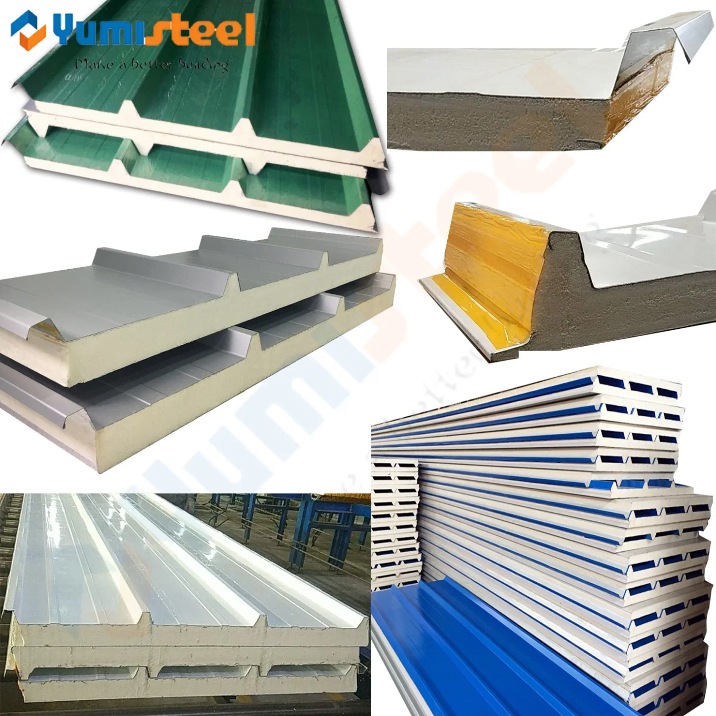 High Density Polyurethane PIR/PU/PUR Insulated Laminated Sandwich Panels for Roof/Wall Cold Storage Panel Price