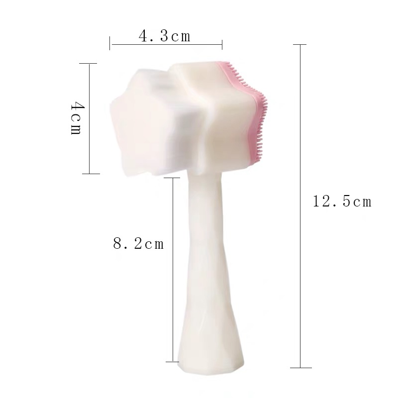 Double Sided Superfine Fiber Facial Brush Makeup Face Facial Cleaning Brush