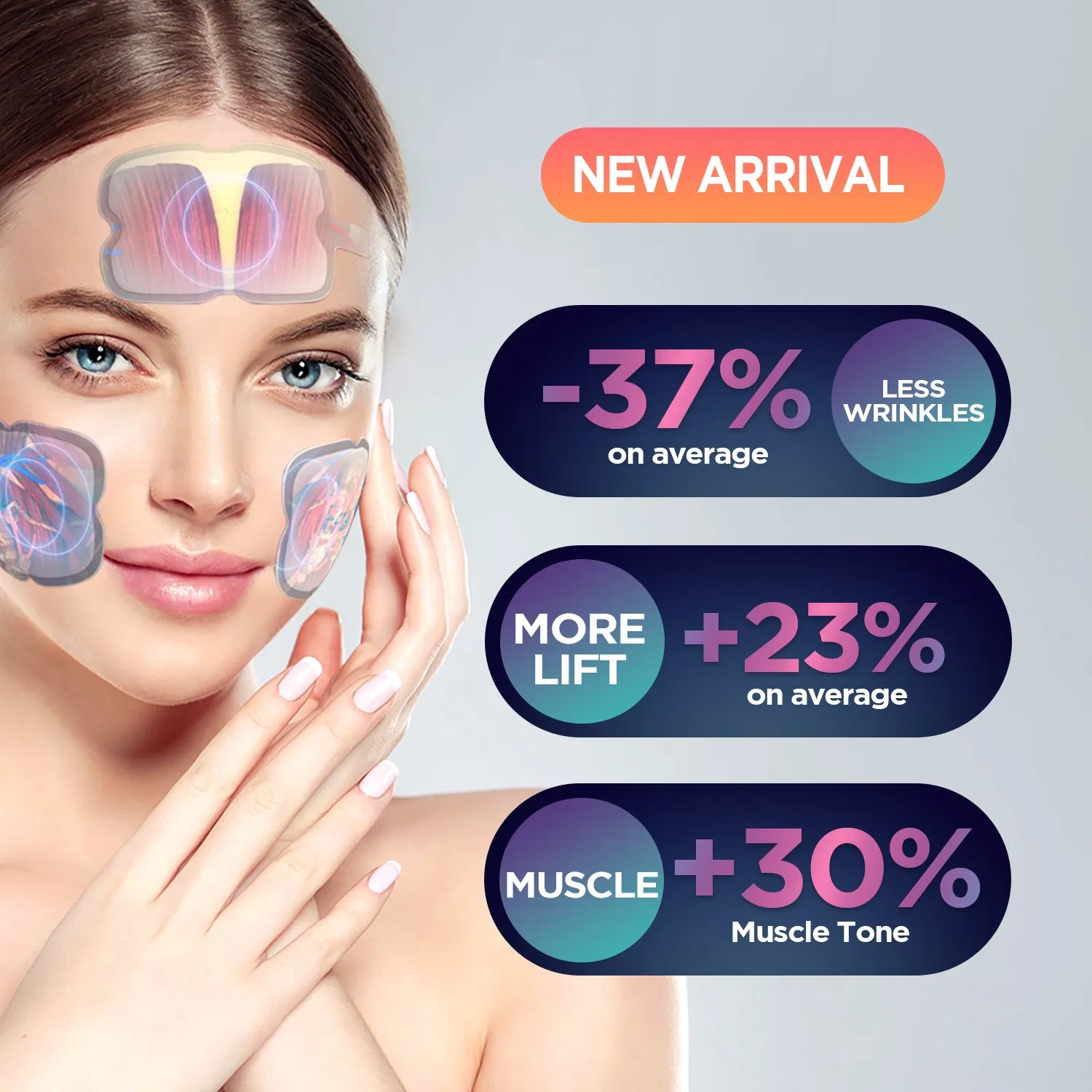 PE Face Slimming RF Lifting Wrinkle Remover Patches Device