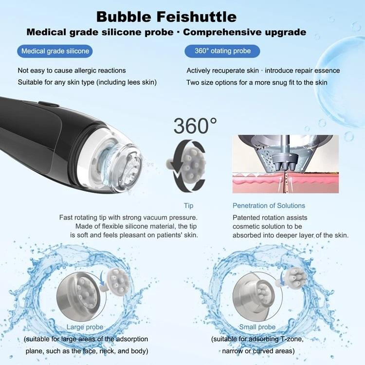 Advanced Bubble Feishuttle Facial Device with Seyo Hydra Glow &amp; Ice Hammer - 3-in-1 Skin Care System for All Skin Types