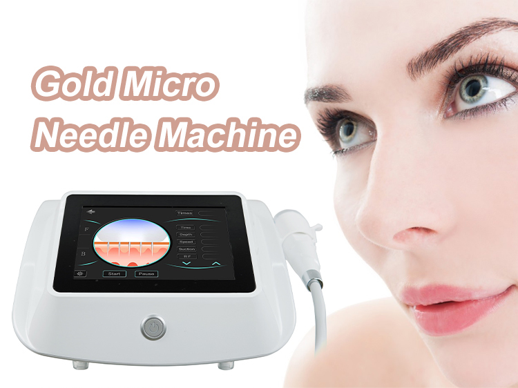 Portable Gold RF Microneedling Device Professional Skin Rejuvenation Facial Resurfacing Acne Scar Removal Treatment Radio Frequency Fractional Microneedle