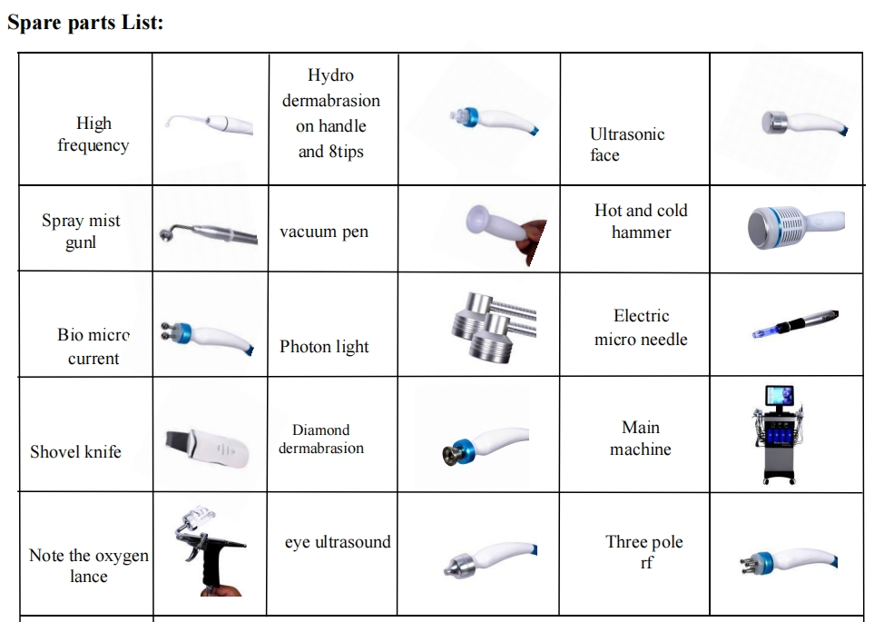 14 in 1 Multifunction Facial Oxygen Deep Cleaning Machine Skin Care Facial Dermabrasion Machine
