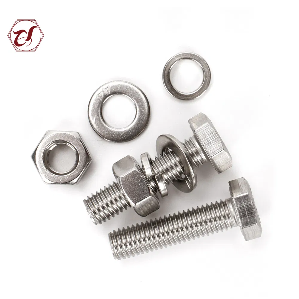 Custom Special Fastener Stainless Steel A2/A4 Hex Machine Screws Inox AISI 304/316 Hexagon Head Bolts Hex Bolt and Nut Cold Forming Parts Assembly Parts
