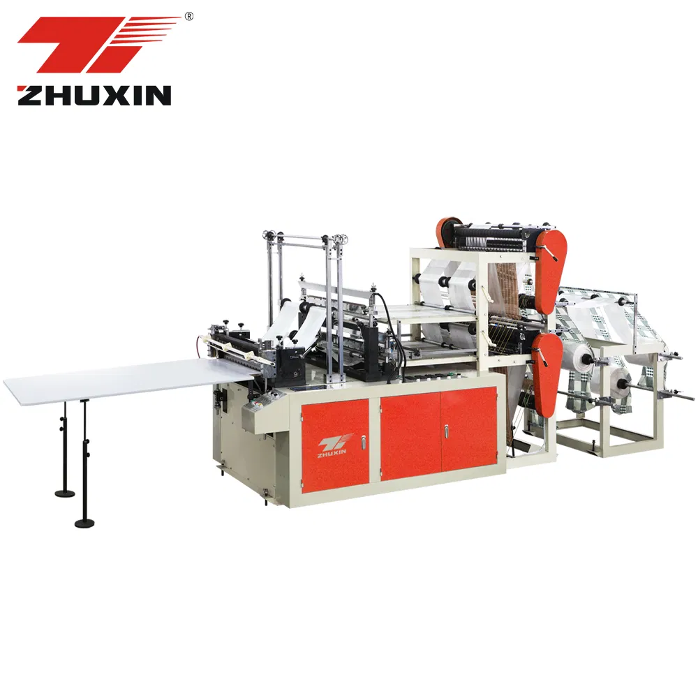 Double Layer Four Channels Hot Sealing and Cold Cutting Bag Making Machine
