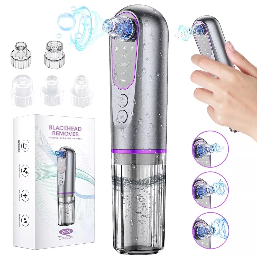 Yc155 Blackhead Vacuum Suction Facial Pore Cleaner Remover with Bubble Technology for Deep Cleansing at Home
