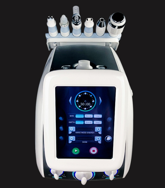 Multifunction 6 in 1 RF Bipolar Oxygen Hydra Water Dermabrasion Facial Machine for Skin Care